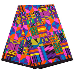 Buy African Ankara Wax Print Fabric – 100% Polyester Block Pattern Material for Sewing for only $4.31 at Flexi Africa!
