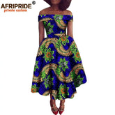African Dresses for Women Ankara Print Off Shoulder Traditional African Clothing Strapless Dress Ankara Attire A722516 - Free Delivery Worldwide only at Flexi Africa
