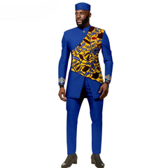 African Ethnic New Style Men's Suit - Elegant and Fitted Design - Fashionable Men's Clothing - Free Delivery Worldwide