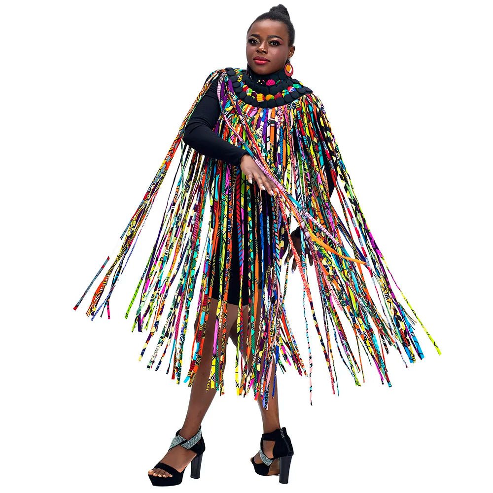 Buy Trendy African Women’s Handmade Multi-Rope Jewelry Set – Matching Tribal Shawl for only $55.99 at Flexi Africa!