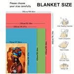 1PC Soft & Warm Flannel Blanket - Vibrant African Woman Pattern - Free Delivery Worldwide only at Flexi Africa