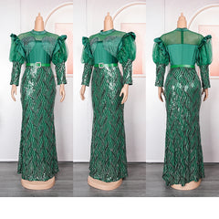 Buy Plus Size African Luxury Sequin Evening Party Long Dresses for Women Dashiki  Clothing for only $54.56 at Flexi Africa!