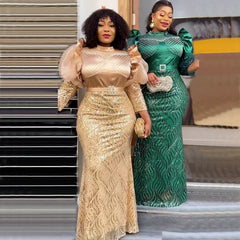 Buy Plus Size African Luxury Sequin Evening Party Long Dresses for Women Dashiki  Clothing for only $54.56 at Flexi Africa!