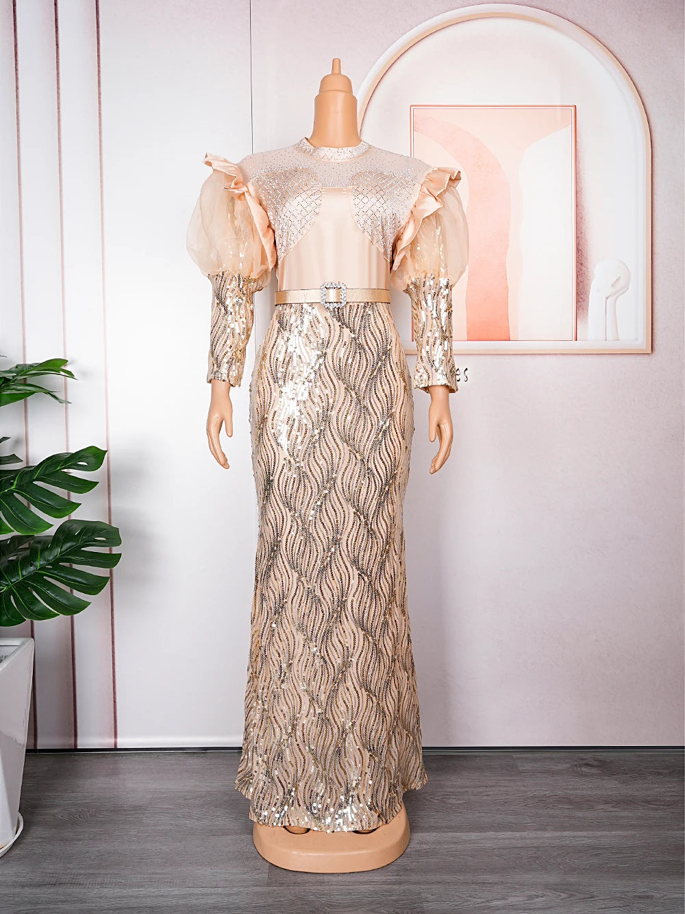 Buy Plus Size African Luxury Sequin Evening Party Long Dresses for Women Dashiki  Clothing for only $54.56 at Flexi Africa!