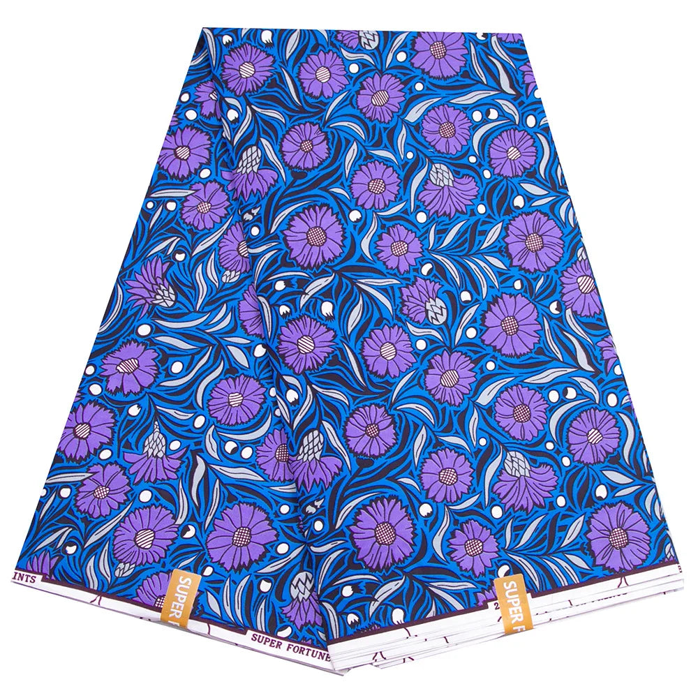 Buy African Ankara Wax Print Fabric – 100% Polyester Block Pattern Material for Sewing for only $4.31 at Flexi Africa!
