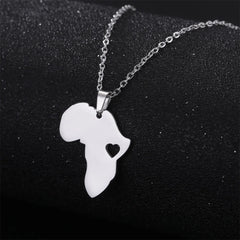 Buy African Heart Pendants Necklaces South Africa Map Necklace Choker Chain African Jewelry for only $5.48 at Flexi Africa