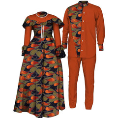Women’s Printed Dress with Matching Men’s Suit for Weddings, Parties & Special Occasions for only $65.66 at Flexi Africa!