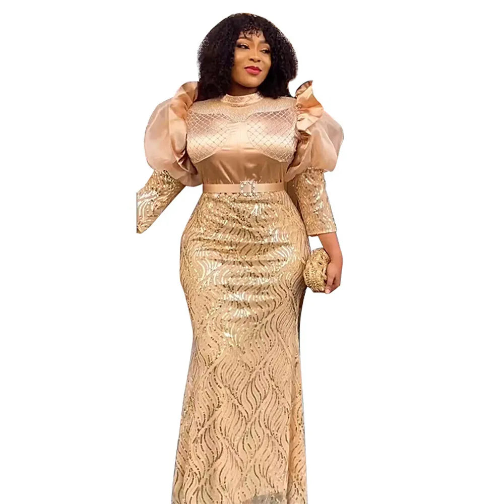 Buy Plus Size African Luxury Sequin Evening Party Long Dresses for Women Dashiki  Clothing for only $54.56 at Flexi Africa!