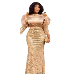 Buy Plus Size African Luxury Sequin Evening Party Long Dresses for Women Dashiki  Clothing for only $54.56 at Flexi Africa!