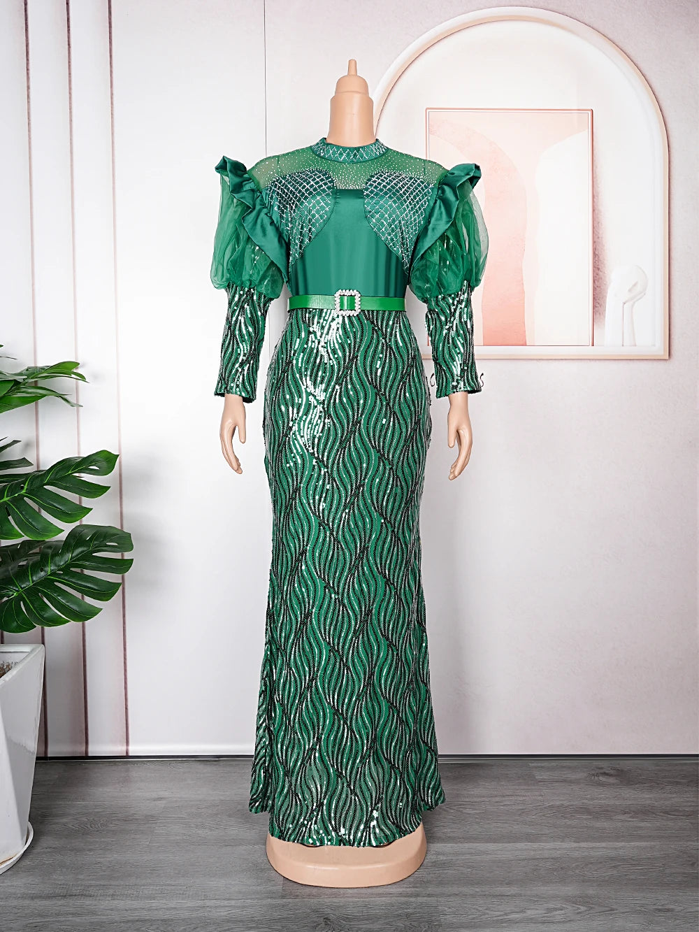 Buy Plus Size African Luxury Sequin Evening Party Long Dresses for Women Dashiki  Clothing for only $54.56 at Flexi Africa!