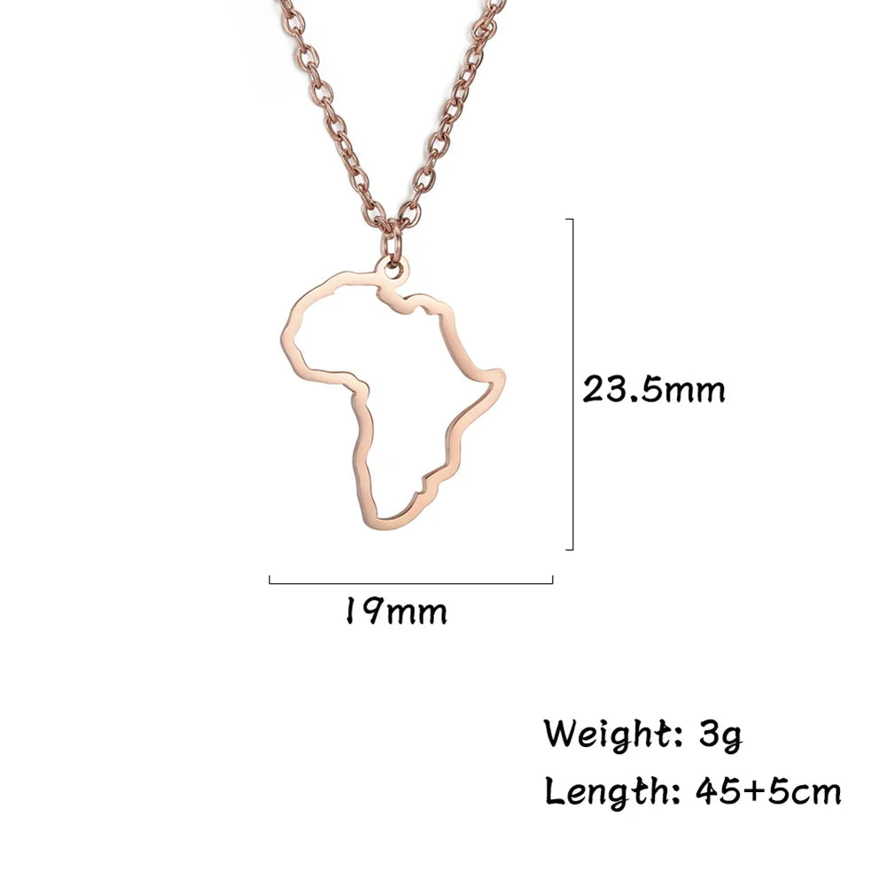 Buy African Heart Pendants Necklaces South Africa Map Necklace Choker Chain African Jewelry for only $5.48 at Flexi Africa