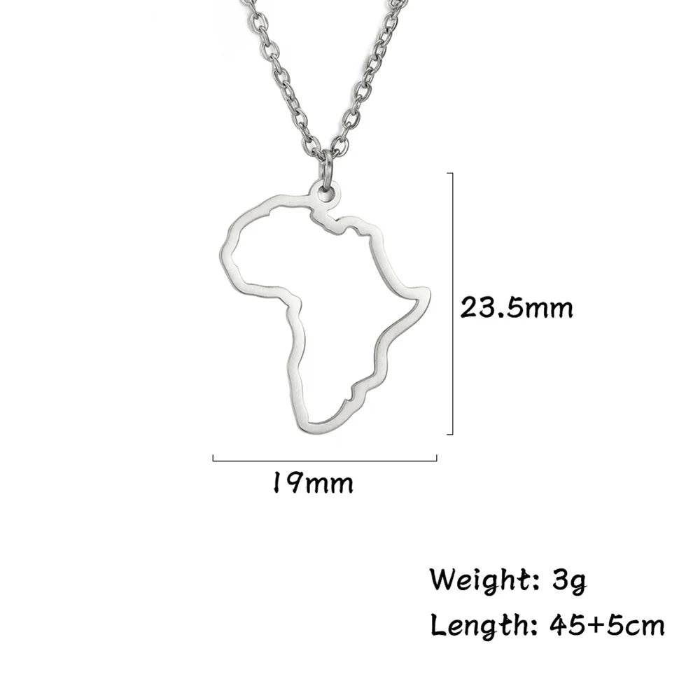 Buy African Heart Pendants Necklaces South Africa Map Necklace Choker Chain African Jewelry for only $5.48 at Flexi Africa