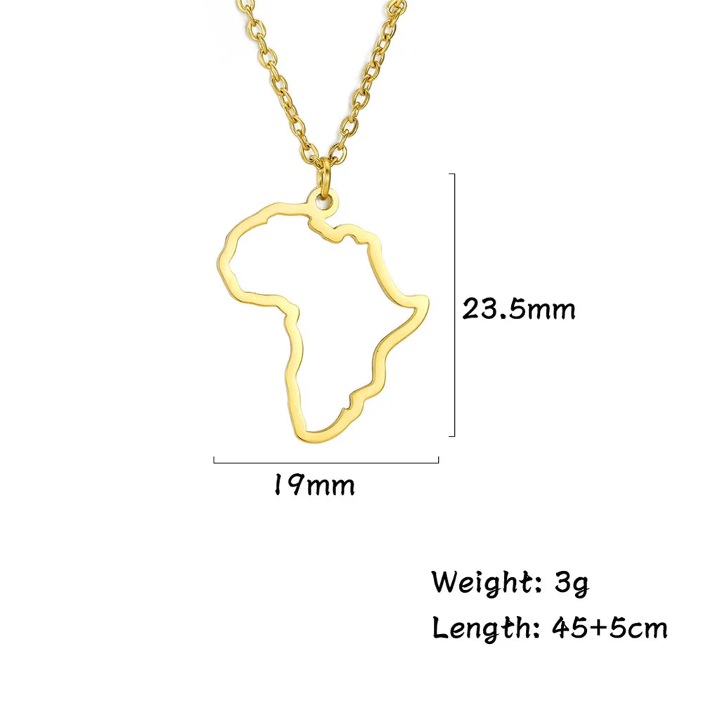 Buy African Heart Pendants Necklaces South Africa Map Necklace Choker Chain African Jewelry for only $5.48 at Flexi Africa