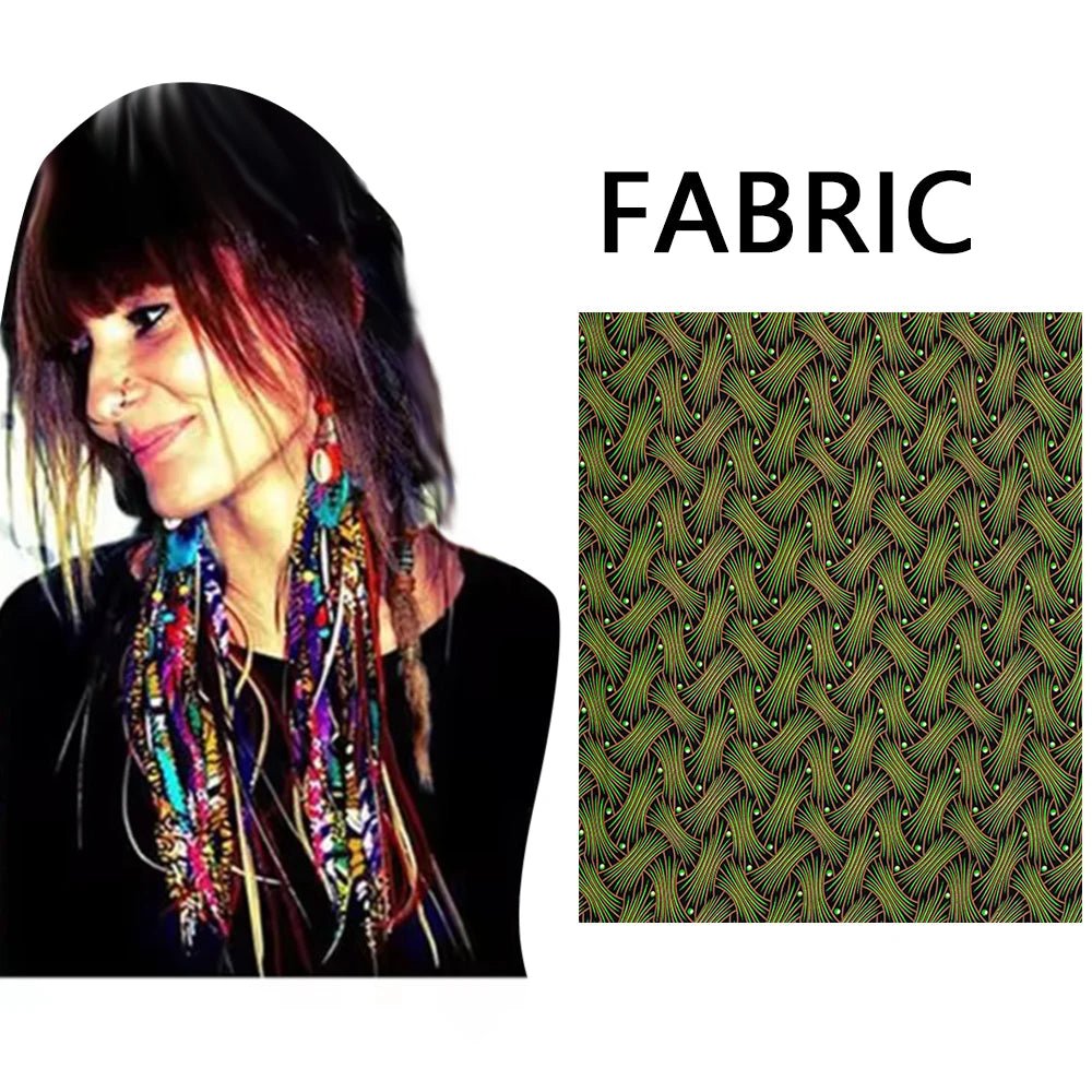 African Ankara Tassel Earrings – Handmade Boho Long Tribal Fabric Jewelry - Free Delivery Worldwide only at Flexi Africa