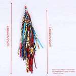 African Ankara Tassel Earrings – Handmade Boho Long Tribal Fabric Jewelry - Free Delivery Worldwide only at Flexi Africa