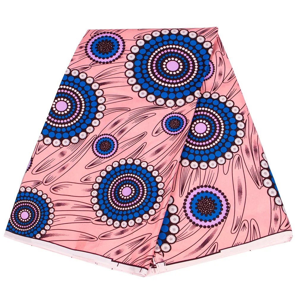 Buy African Ankara Wax Print Fabric – 100% Polyester Block Pattern Material for Sewing for only $4.31 at Flexi Africa!