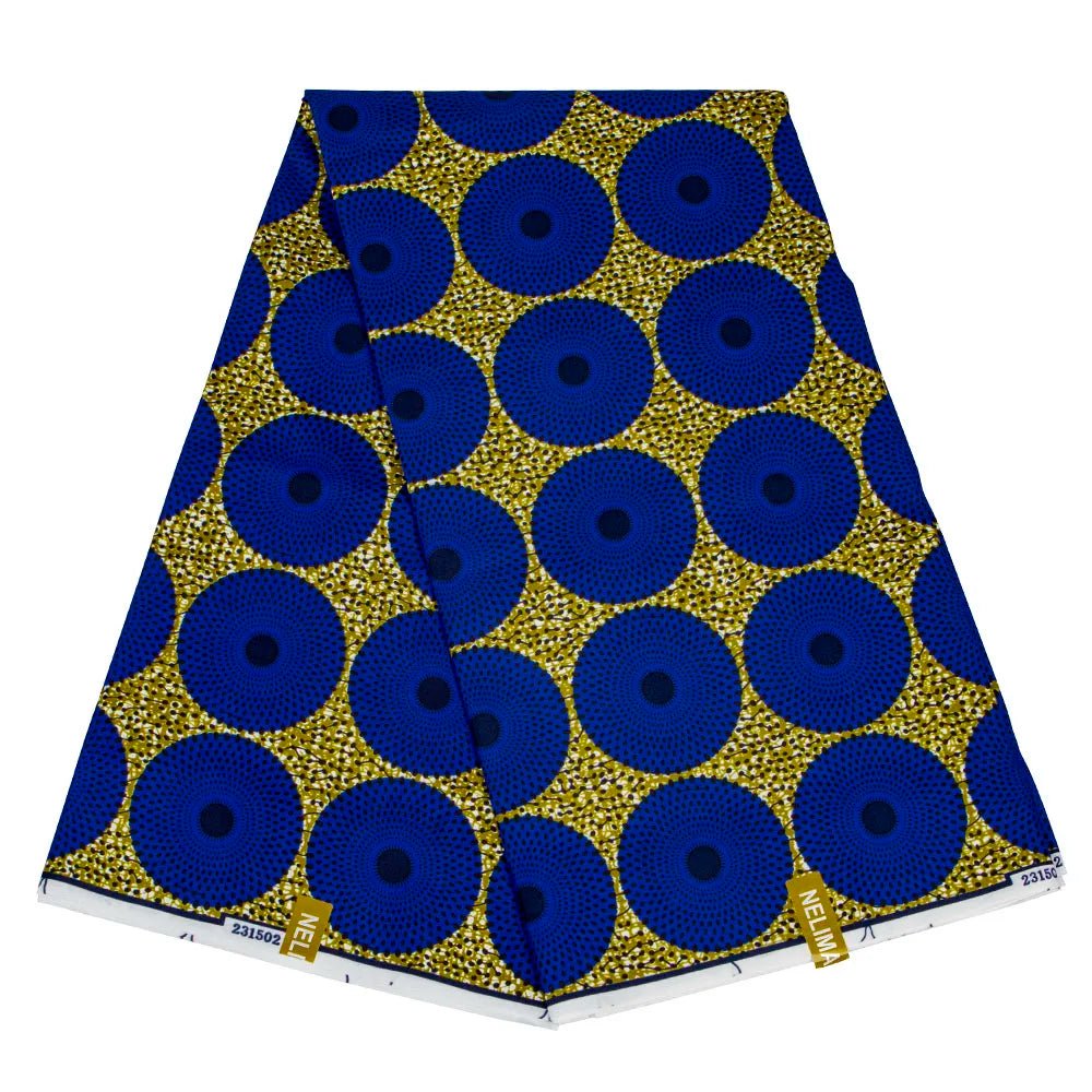 Buy African Ankara Wax Print Fabric – 100% Polyester Block Pattern Material for Sewing for only $4.31 at Flexi Africa!