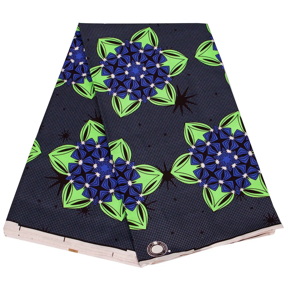 Buy African Ankara Wax Print Fabric – 100% Polyester Block Pattern Material for Sewing for only $4.31 at Flexi Africa!