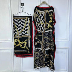 African Boho Summer Kaftan Dress – Printed Loose Fit with Belt, Beach & Holiday Wear - Free Delivery Worldwide