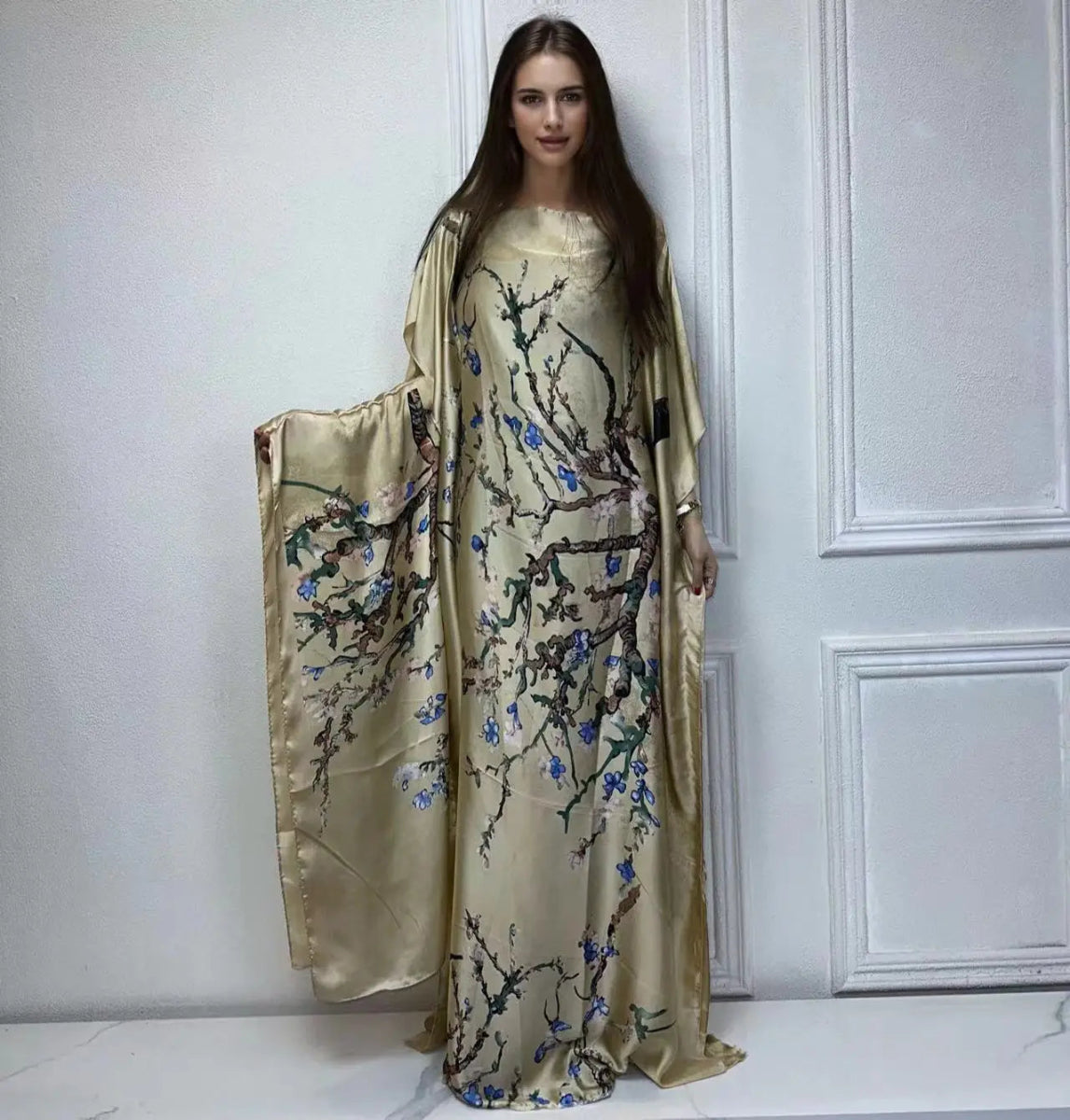 African Boho Summer Kaftan Dress – Printed Loose Fit with Belt, Beach & Holiday Wear - Free Delivery Worldwide