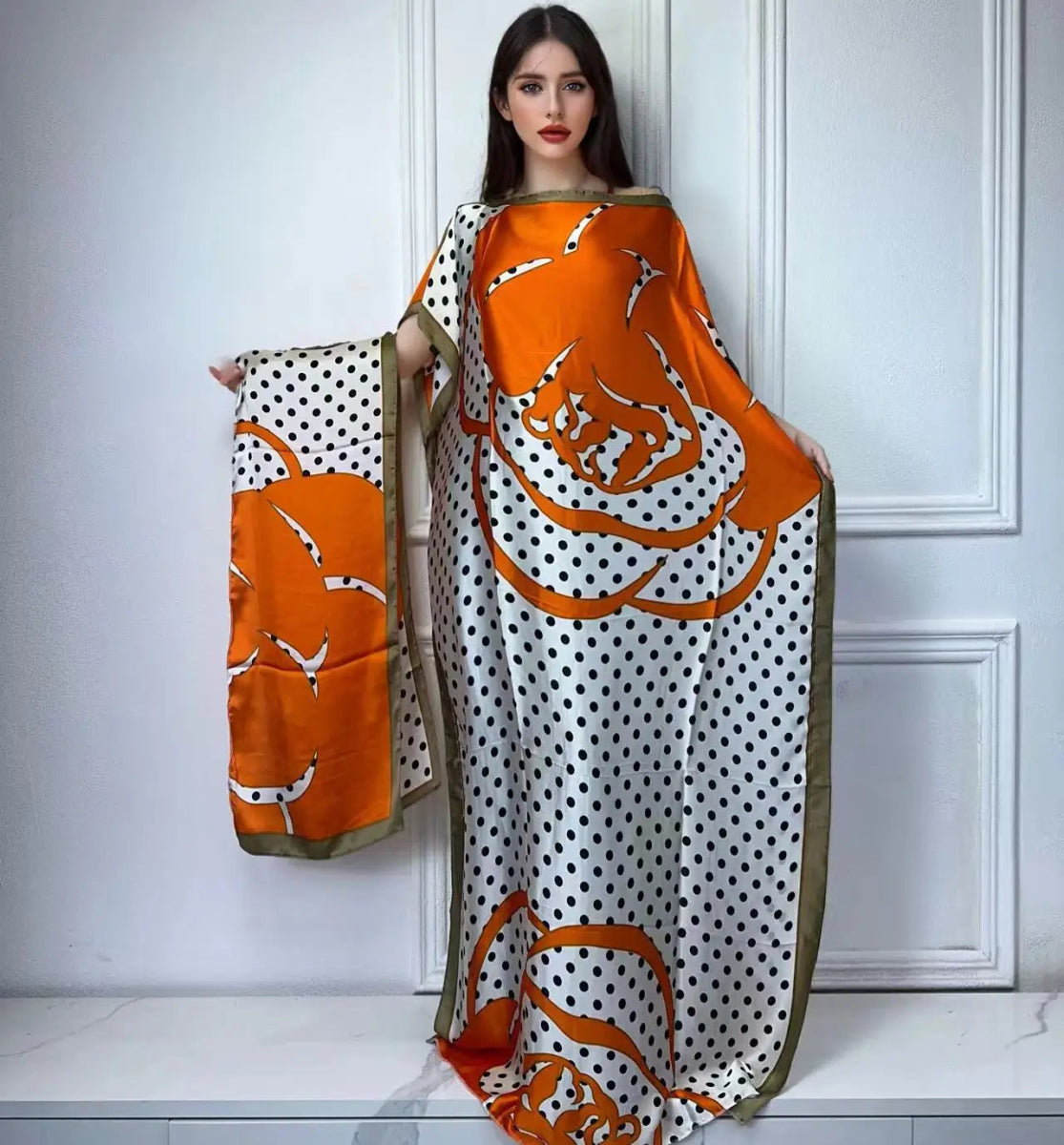 African Boho Summer Kaftan Dress – Printed Loose Fit with Belt, Beach & Holiday Wear - Free Delivery Worldwide
