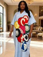 African Dashiki Ankara Evening Gown for Women – Kaftan Abaya Boubou - Free Delivery Worldwide only at Flexi Africa