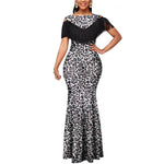 African Dashiki Bazin Riche Long Dress for Women – Slim Tassel Print Matching Couple Party Outfit - Free Delivery Worldwide only at Flexi Africa