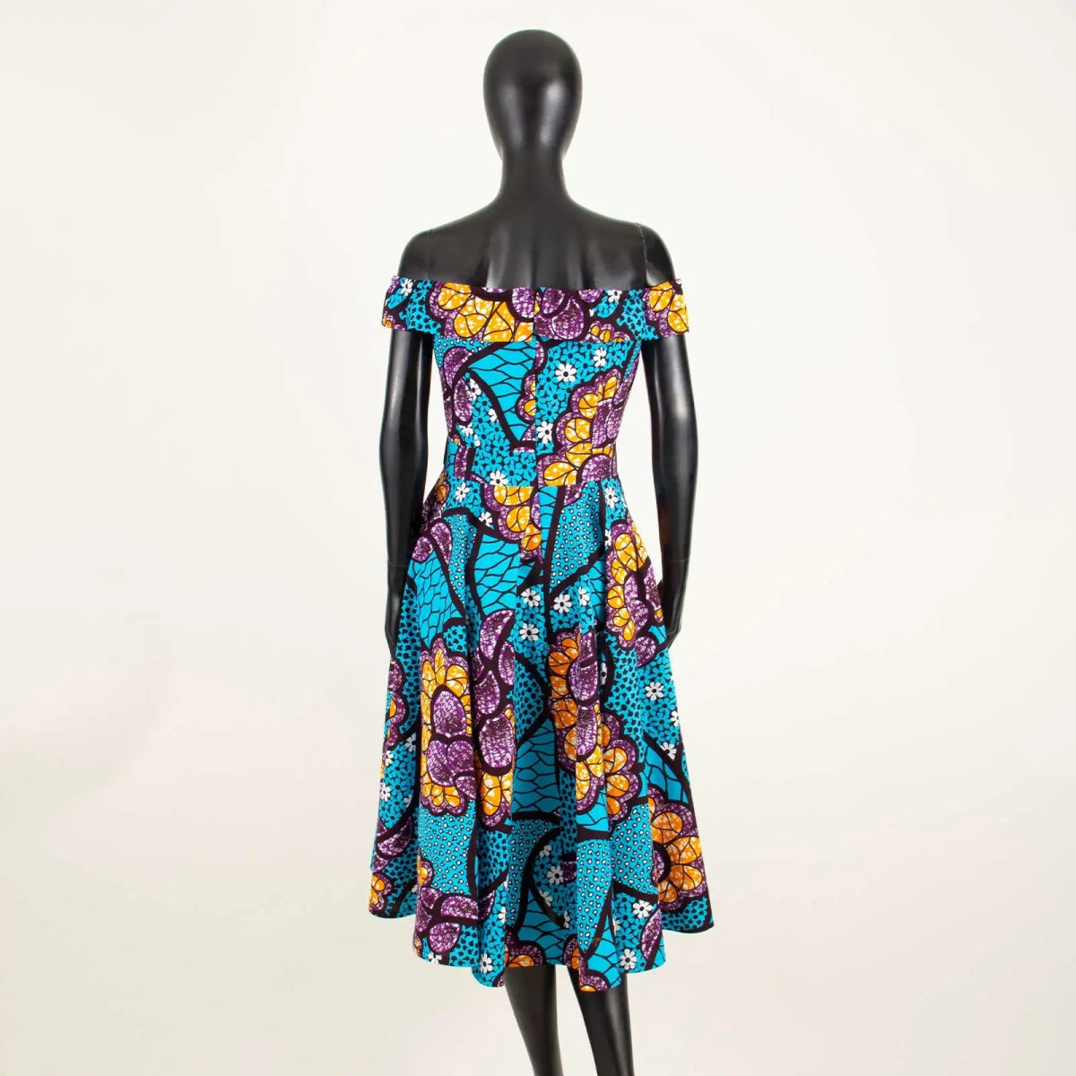 African Dresses for Women Ankara Print Off Shoulder Traditional African Clothing Strapless Dress Ankara Attire