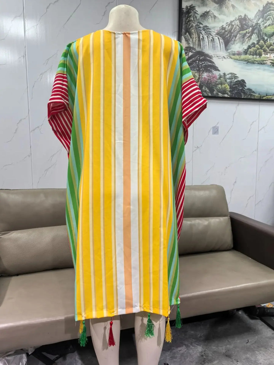 African Women’s Dashiki Maxi Dress – Traditional Long Summer Gown Plus Size - Free Delivery Worldwide only at Flexi Africa