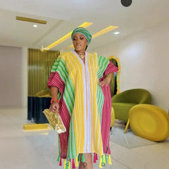African Women’s Dashiki Maxi Dress – Traditional Long Summer Gown Plus Size - Free Delivery Worldwide only at Flexi Africa