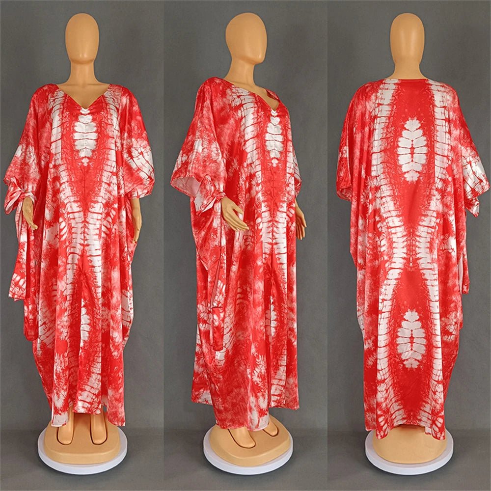 African Dresses for Women: Hijab Kaftan Boubou Robe with Scarf - Free Delivery Worldwide only at Flexi Africa