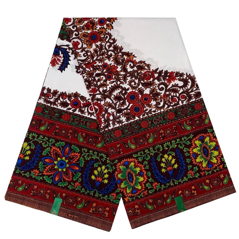 African Fabrics Wax 100% Cotton Wax Prints Good Quality Wax Loincloth For Women Dress 6 Yards - Free Delivery Worldwide only at Flexi Africa