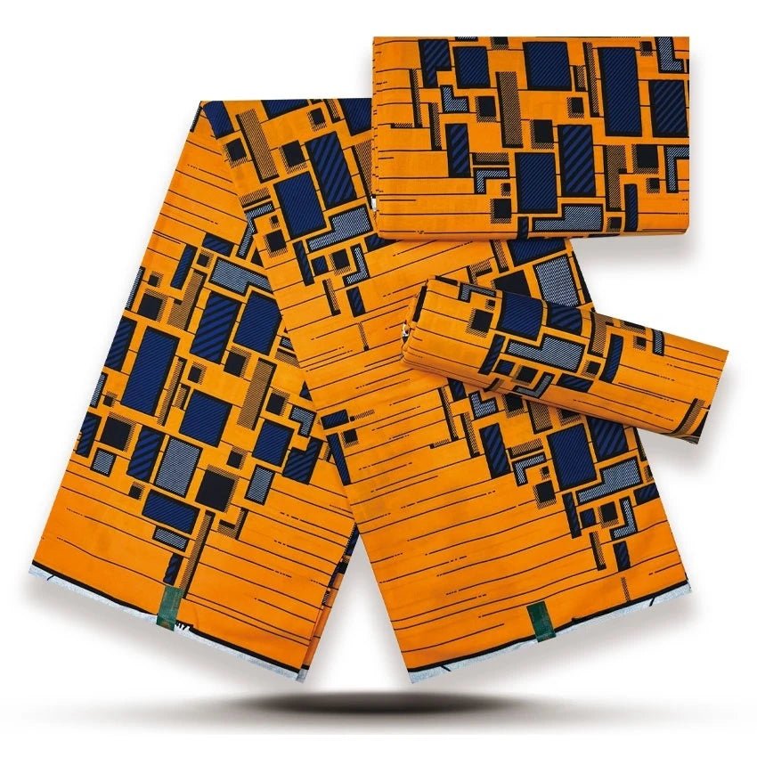 African Fabrics Wax 100% Cotton Wax Prints Good Quality Wax Loincloth For Women Dress 6 Yards - Free Delivery Worldwide only at Flexi Africa