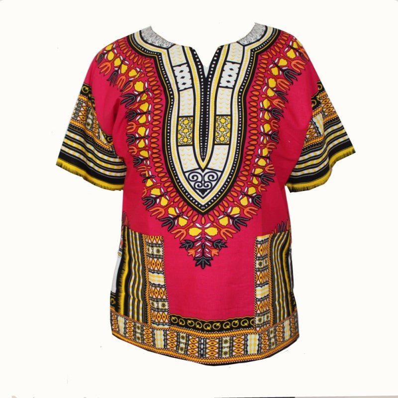 African Fashion with Unisex Dashikiage Dashiki Floral Dress - Perfect for Men and Women with African Traditional Print