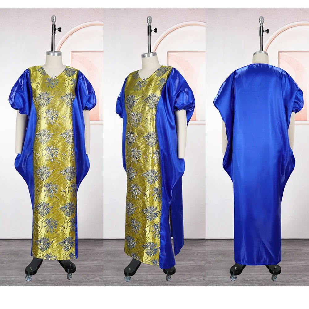 African Luxury Gown – Rich Embroidery Boubou Robe for Special Occasions - Free Delivery Worldwide only at Flexi Africa