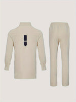 African Men’s Stripe Pattern Outfit Set – Long Sleeve Cultural Robe & Matching Drawstring Pants - Free Delivery Worldwide only at Flexi Africa