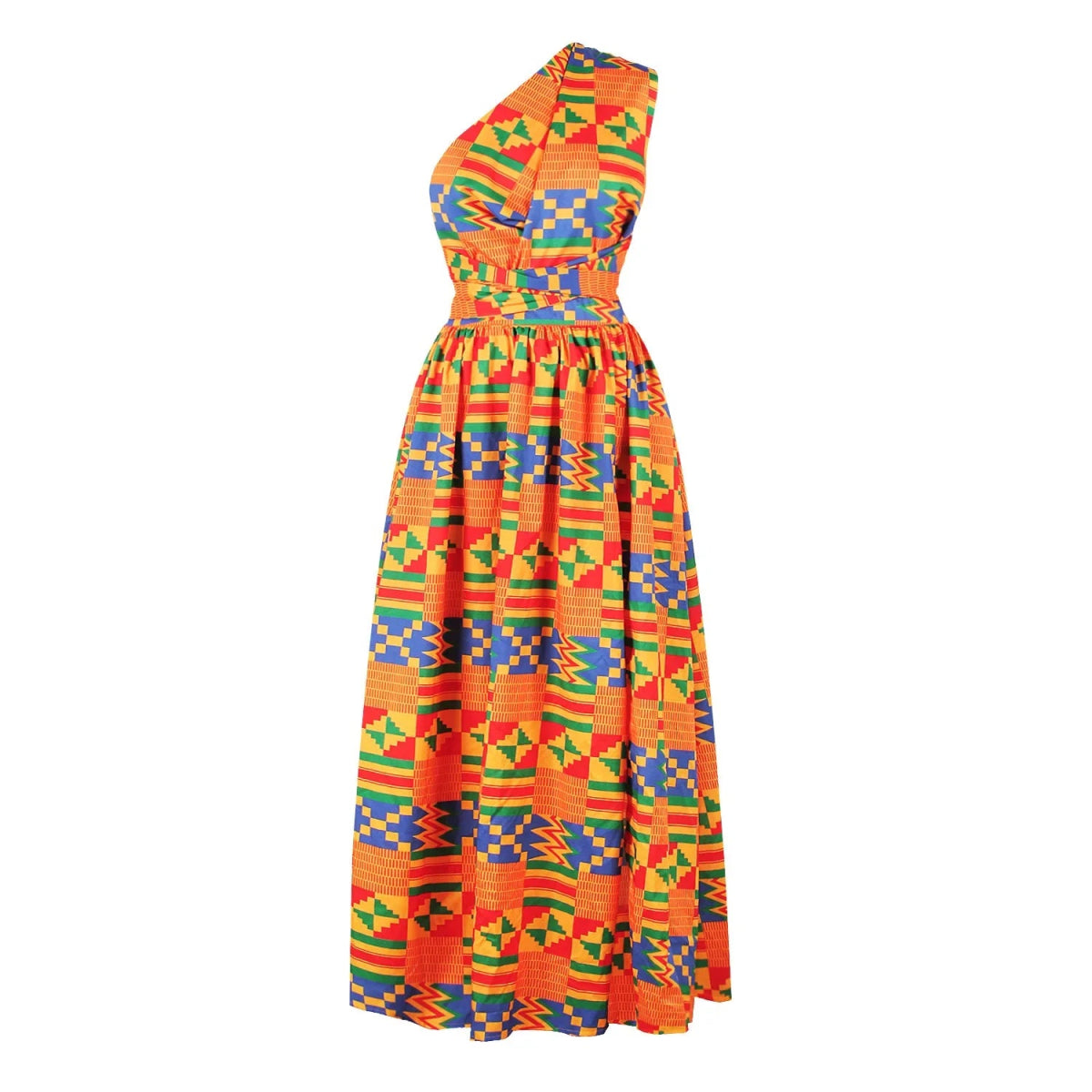 African National Sexy Sleeveless Women Dress Fashion Off Back Print Lady Party Dresses Vintage Casual Long Dress Africa Clothing - Free Delivery Worldwide only at Flexi Africa
