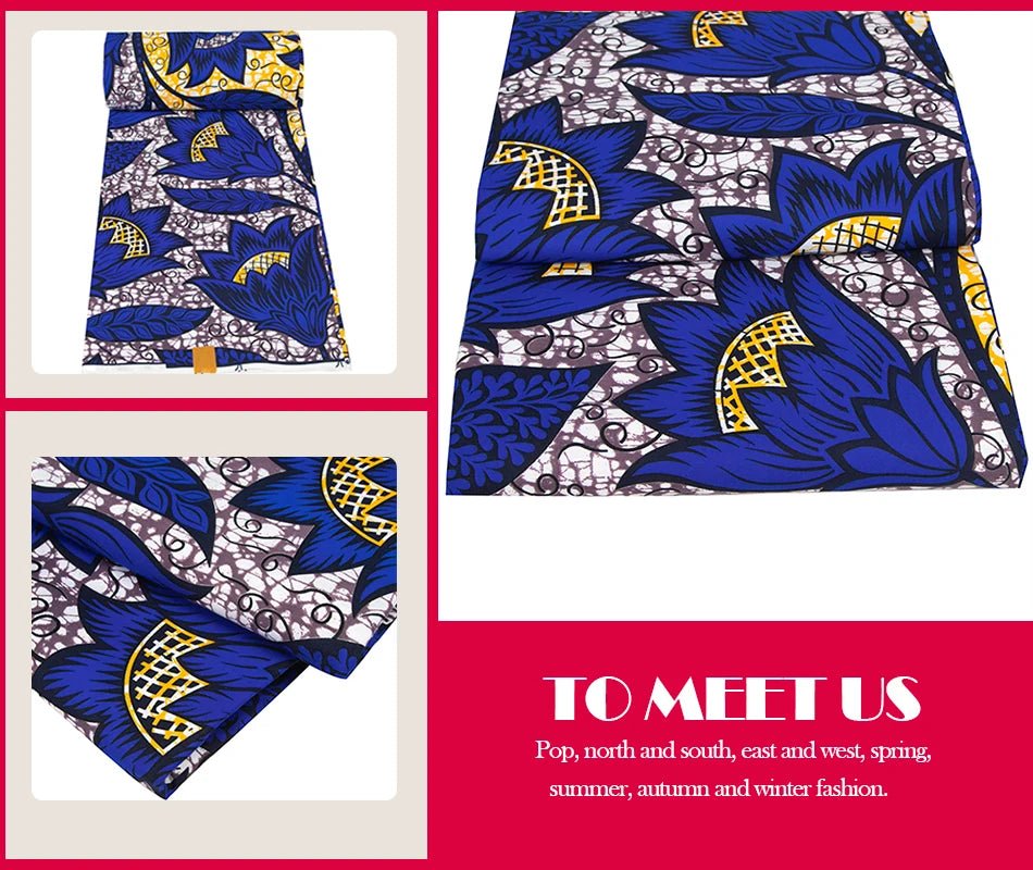 African Print Fabric Traditional Ankara Clothing Fabric Can Be Freely Cut Party Wedding Fabric - Free Delivery Worldwide only at Flexi Africa