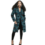 African Print Long Blazer Coat for Women – Ankara Couture Jacket - Free Delivery Worldwide only at Flexi Africa