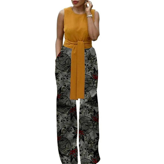 African Print Women Women's Wide Leg Pants Nigerian Fashion Female Loose Trousers Outfits - Flexi Africa www.flexiafrica.com