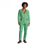 African Suits for Men Traditional Wedding Designed Slim Fit Jacket Pants Set with Breastbin High Quality Suit Mens Clothes