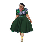 African Traditional Bazin Riche Dress for Women – Cotton Print Knee - Length Summer Wear - Free Delivery Worldwide only at Flexi Africa