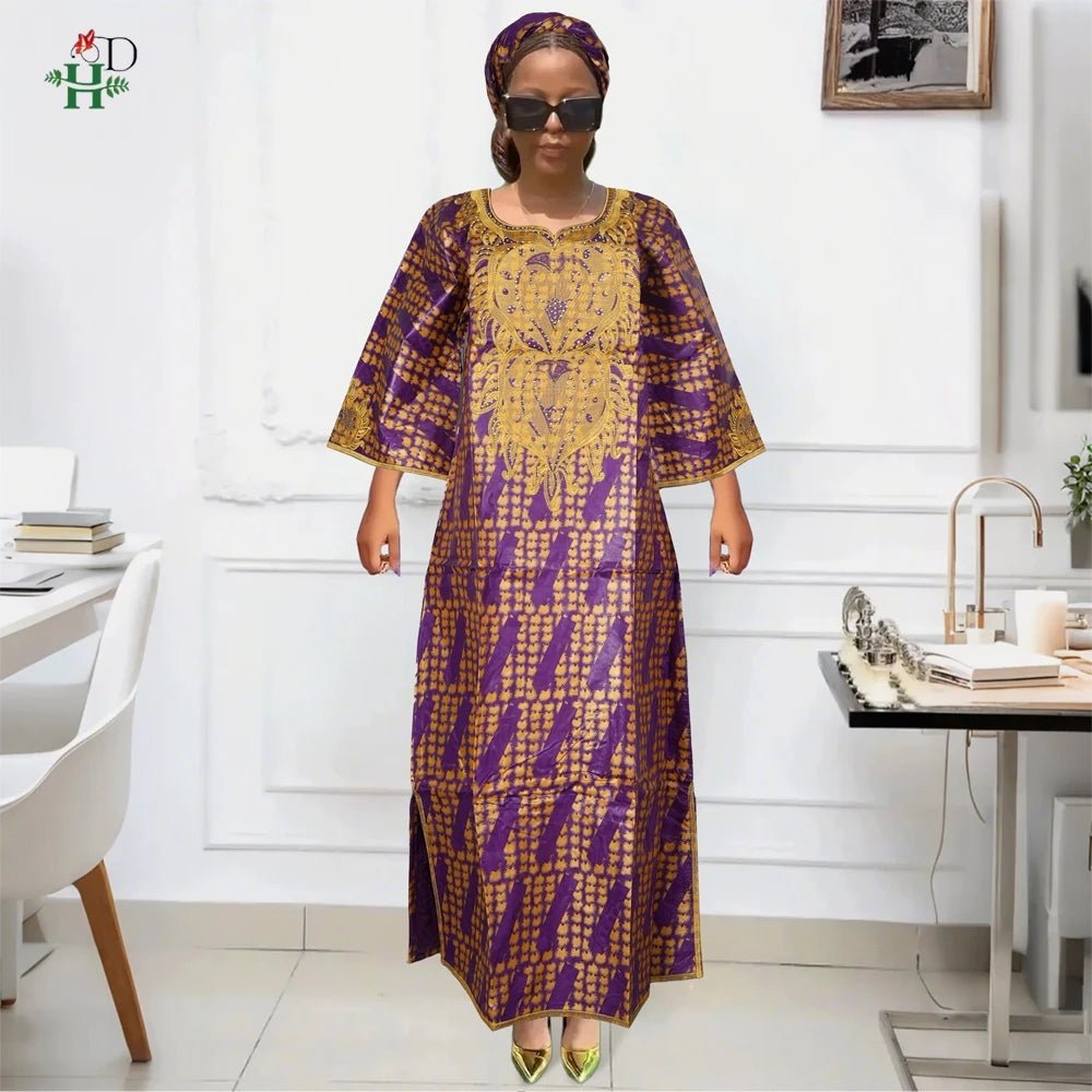 African Traditional Dress for Women – Kanga Dashiki Bazin Robe, Elegant Evening & Party Wear - Free Delivery Worldwide only at Flexi Africa