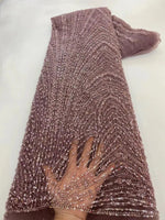 African Various Lace Fabric – Premium Handmade Beaded Embroidery for Elegant Dresses - Free Delivery only at Flexi Africa