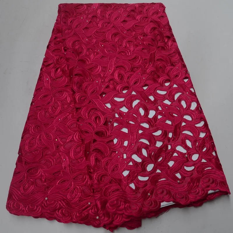 African Voile Lace Fabric – Cotton Lace for Wedding & Party Dresses - Free Delivery Worldwide only at Flexi Africa