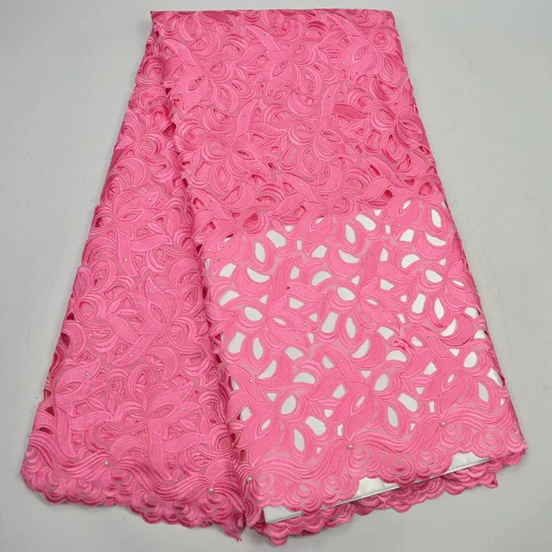 African Voile Lace Fabric – Cotton Lace for Wedding & Party Dresses - Free Delivery Worldwide only at Flexi Africa