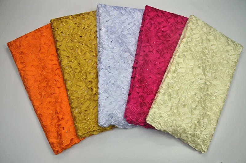 African Voile Lace Fabric – Cotton Lace for Wedding & Party Dresses - Free Delivery Worldwide only at Flexi Africa