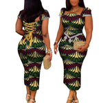 African Wax Print Summer Gown for Women – Elegant Ankara Bandage Dress - Free Delivery Worldwide only at Flexi Africa