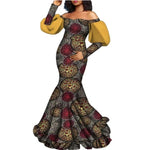 Buy African Women’s Dress – Long Sleeve Dashiki Print Off-Shoulder Wedding & Party Gown for only $62.40 at Flexi Africa!
