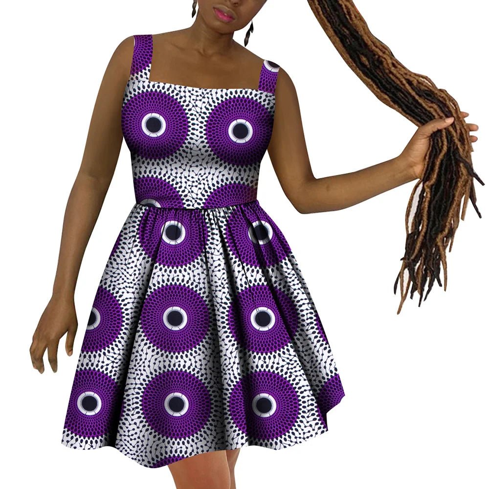 African Women’s Dress – Elegant Dashiki Wax Print Plus Size Dress, Traditional African Style Clothing - Free Delivery Worldwide only at Flexi Africa